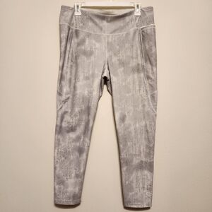 Calia Gray and White Workout Leggings